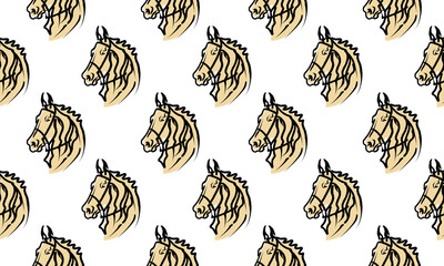 seamless pattern with horse