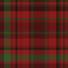 Tartan pattern,Scottish traditional fabric seamless Christmas tone, green and red background