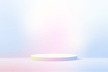 Pastel 3d podium design. Vector illustration. Eps10 