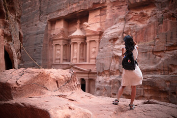 Woman shoot the treasure of Petra