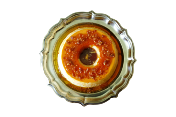 Delicious milk pudding isolated