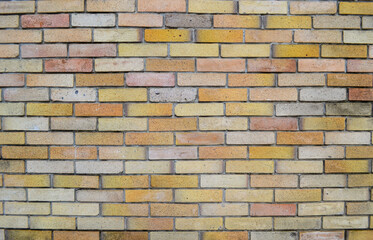 Colorful brick wall decor for construction advertising
