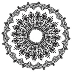 mandala coloring page.Vintage decorative elements, decorative ornament in ethnic oriental style Outline doodle hand-drawn vector illustration