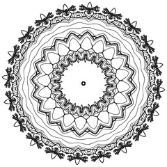 mandala coloring page.Vintage decorative elements, decorative ornament in ethnic oriental style Outline doodle hand-drawn vector illustration