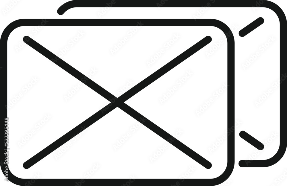 Poster mail service icon outline vector. online internet. email page