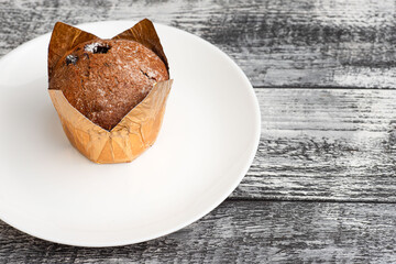 Dessert, berry dessert on a wooden white background