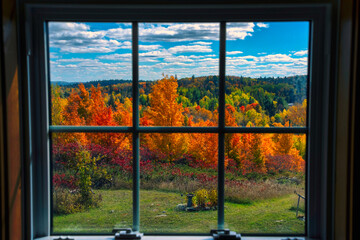 Serene and beautiful scenics and scenery landscapes from rural Ontario during the fall and autumn season of October, featuring outbuildings, churches and barns.  
