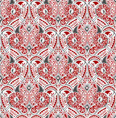 Ethnic asian pattern motif, vector illustration. 
