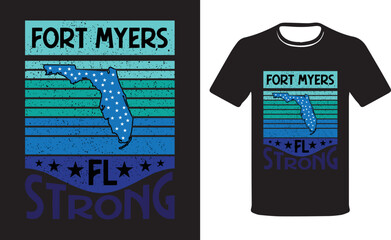 Fort Myers, FL Strong T-ShirtCommunity Strength  Support T-Shirt.
