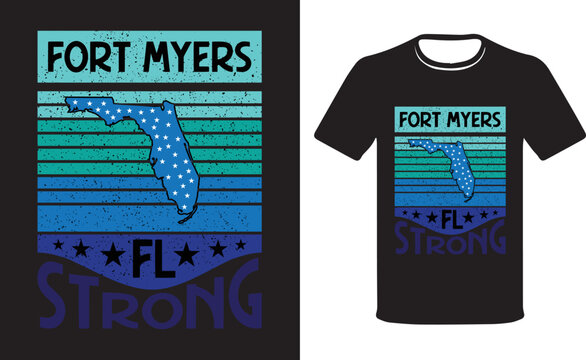 Fort Myers, FL Strong T-ShirtCommunity Strength  Support T-Shirt.
