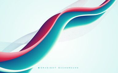 Colorful dynamic abstract background bright waves shape