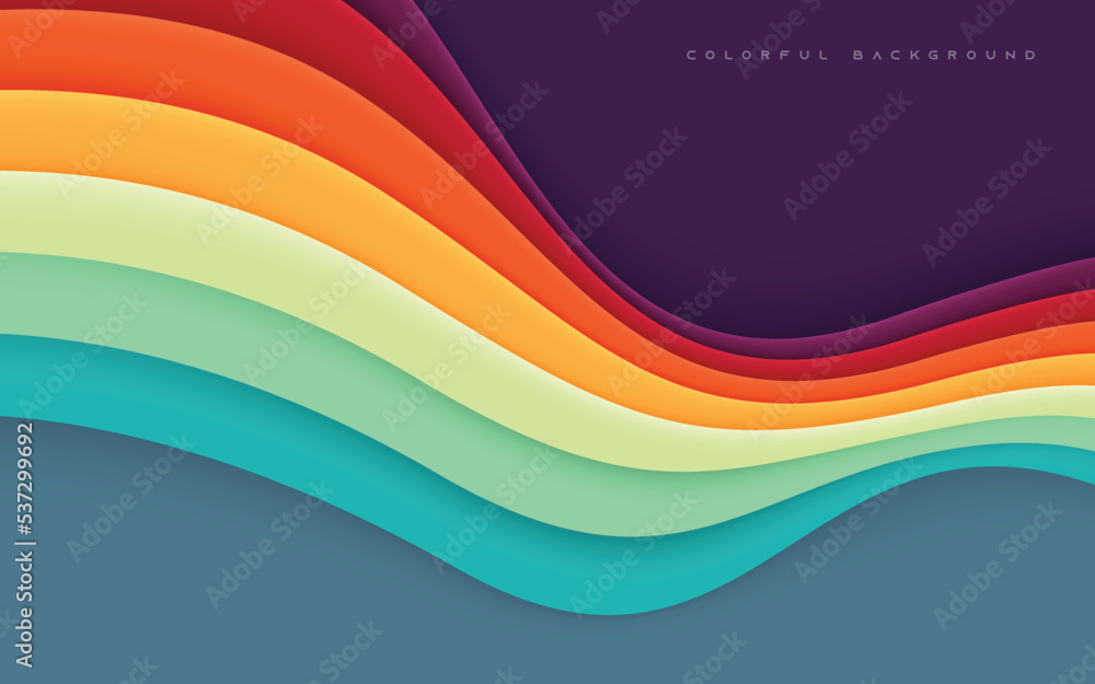 Canvas Prints colorful background. dynamic wavy shape light vector illustration.