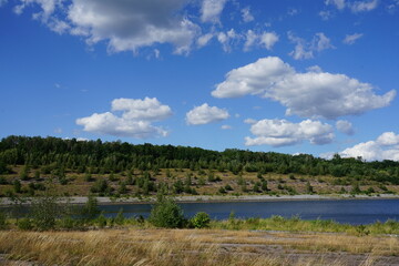 Impressionen vom neuen See in der Lausitz in Brandenburg