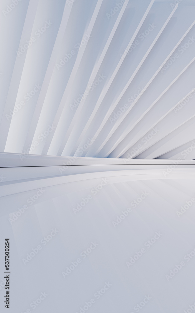 Poster empty ground with creative geometric structure background, 3d rendering.