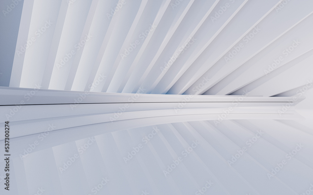 Aufkleber empty ground with creative geometric structure background, 3d rendering.