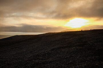 sunset in the desert