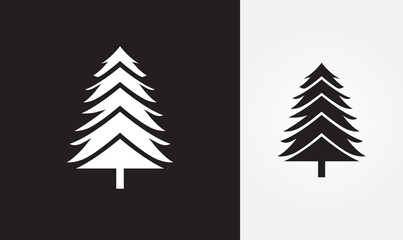 A simple christmas tree vector graphic illustration art, logo, symbol, icon