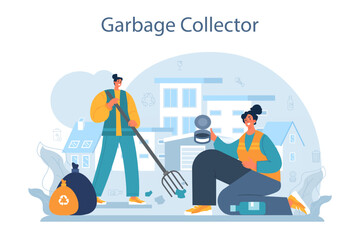 Cleaning service concept. Cleaning staff with special equipment.