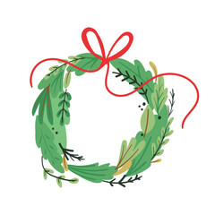 flat design with christmas theme