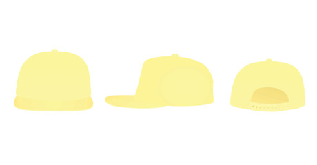 Yellow baseball cap. vector illustration