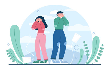 Misunderstanding concept. Social controversy or disagreement. Troubled