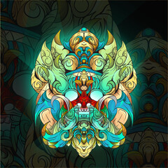 Barong illustration typical of Indonesian culture