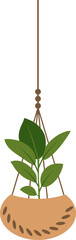 Macrame hanger for plants vector set