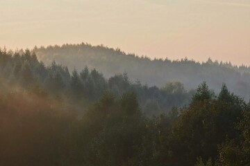 Autumn morning in Poland - obrazy, fototapety, plakaty