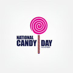 Vector Illustration of National Candy Day. Simple and Elegant Design