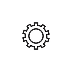 gear sign symbol. vector illustration on white background.