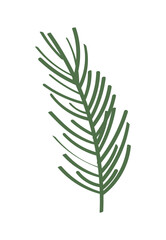 Fototapeta premium Christmas Tree Branches. Vector Christmas Elements. Set of Christmas Tree Branches