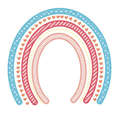 Pastel Boho Rainbow Sticker Style