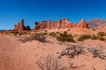Fototapeta premium Red rocks of Quebrada de Cafayate, Salta, Argentina, South America