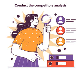 Conduct the competitors analysis. Effective market research in conditions