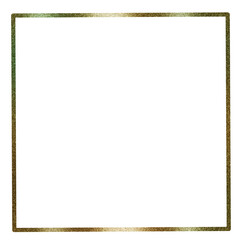 Metallic Gold Glitter Frame Overlay