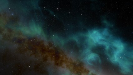 Deep space nebula with stars. Bright and vibrant Multicolor Star field Infinite space outer space background with nebulas and stars. Star clusters, nebula outer space background 3d render
