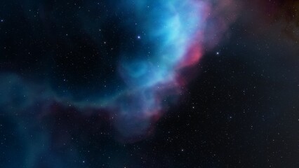 Deep space nebula with stars. Bright and vibrant Multicolor Star field Infinite space outer space background with nebulas and stars. Star clusters, nebula outer space background 3d render
