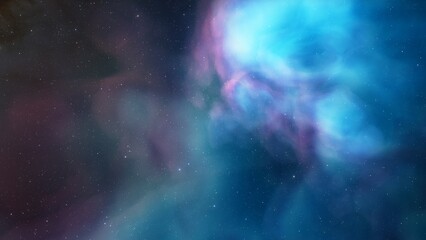 Deep space nebula with stars. Bright and vibrant Multicolor Star field Infinite space outer space background with nebulas and stars. Star clusters, nebula outer space background 3d render  © ANDREI