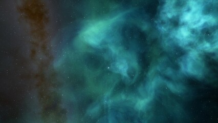 Deep space nebula with stars. Bright and vibrant Multicolor Star field Infinite space outer space background with nebulas and stars. Star clusters, nebula outer space background 3d render
