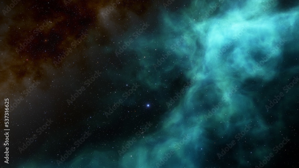 Wall mural space nebula, for use with projects on science, research, and education. illustration