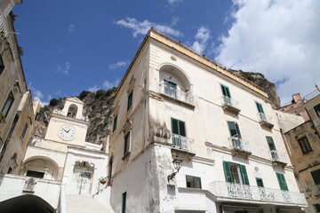 Fototapeta na wymiar Glimpse of the fishing village of Atrani on the Amalfi Coast, Italy