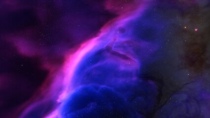 Deep space nebula with stars. Bright and vibrant Multicolor Starfield Infinite space outer space background with nebulas and stars. Star clusters, nebula outer space background 3d render
