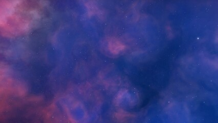 Deep space nebula with stars. Bright and vibrant Multicolor Starfield Infinite space outer space background with nebulas and stars. Star clusters, nebula outer space background 3d render
