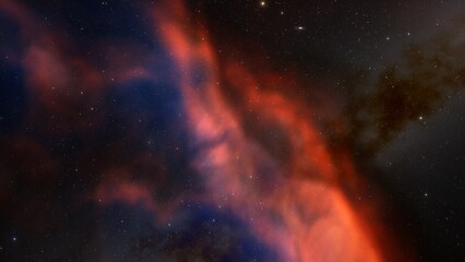 Space of night sky with cloud and stars
