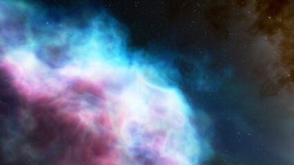 Fototapeta na wymiar Cosmic background with a nebula and stars 