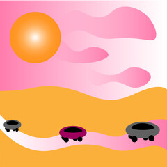 illustration of a cat in the sea