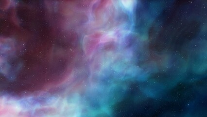 Fototapeta na wymiar Space background with stardust and shining stars. Realistic cosmos and color nebula. Colorful galaxy. 3d illustration 