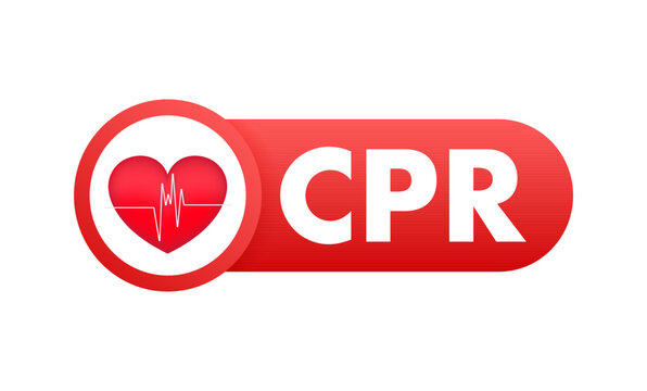 CPR Cardiopulmonary Resuscitation. Medical resuscitation. Vector stock illustration.