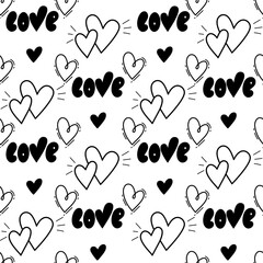 seamless pattern with hearts