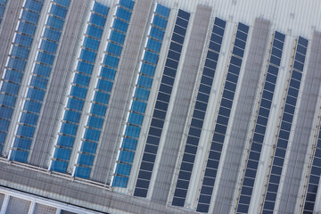 Fototapeta premium Solar panel on the building roof top